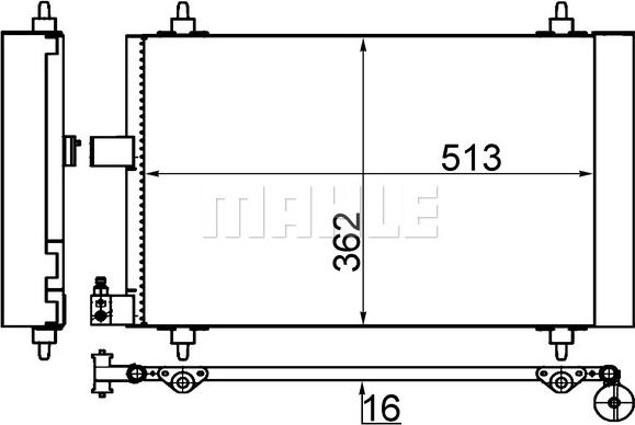 MAHLE AC 585 001S - Конденсатор, кондиціонер autozip.com.ua