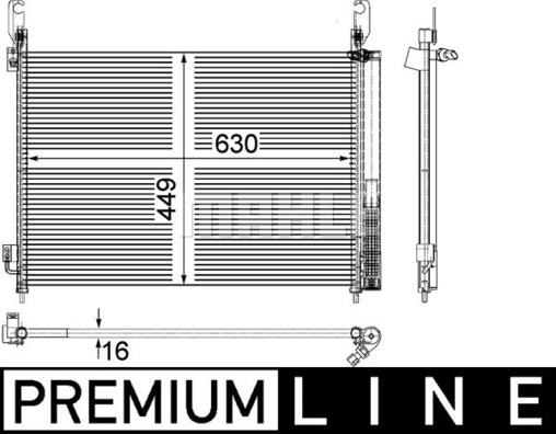 MAHLE AC 588 000P - Конденсатор, кондиціонер autozip.com.ua