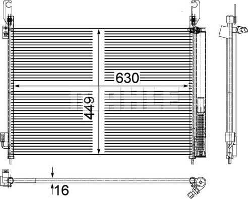 MAHLE AC 588 000P - Конденсатор, кондиціонер autozip.com.ua