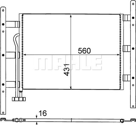MAHLE AC 520 000S - Конденсатор, кондиціонер autozip.com.ua