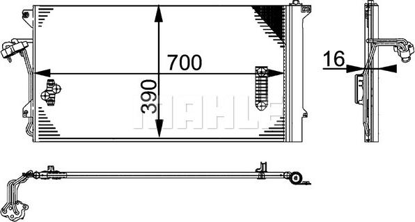 MAHLE AC 659 000P - Конденсатор, кондиціонер autozip.com.ua