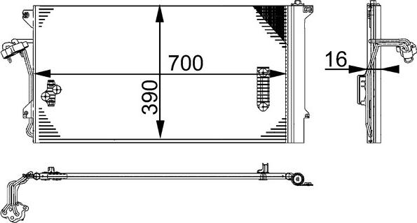 MAHLE AC 659 000S - Конденсатор, кондиціонер autozip.com.ua
