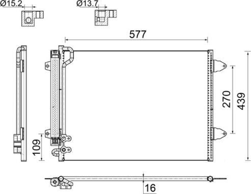 MAHLE AC 666 000S - Конденсатор, кондиціонер autozip.com.ua