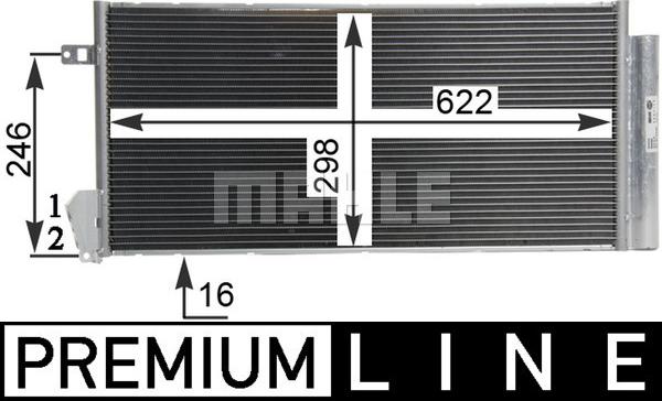 MAHLE AC 634 000P - Конденсатор, кондиціонер autozip.com.ua