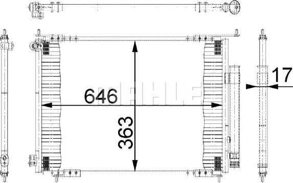 MAHLE AC 678 000S - Конденсатор, кондиціонер autozip.com.ua
