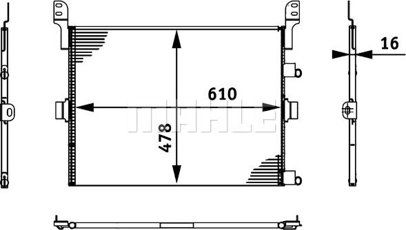 MAHLE AC 673 000P - Конденсатор, кондиціонер autozip.com.ua