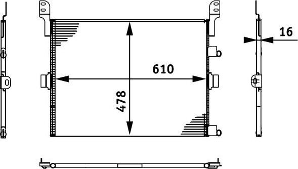 MAHLE AC 673 000S - Конденсатор, кондиціонер autozip.com.ua