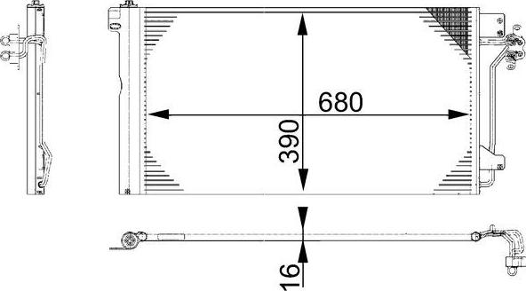 MAHLE AC 672 000S - Конденсатор, кондиціонер autozip.com.ua