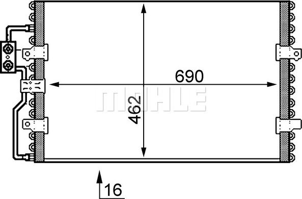 MAHLE AC 152 000S - Конденсатор, кондиціонер autozip.com.ua