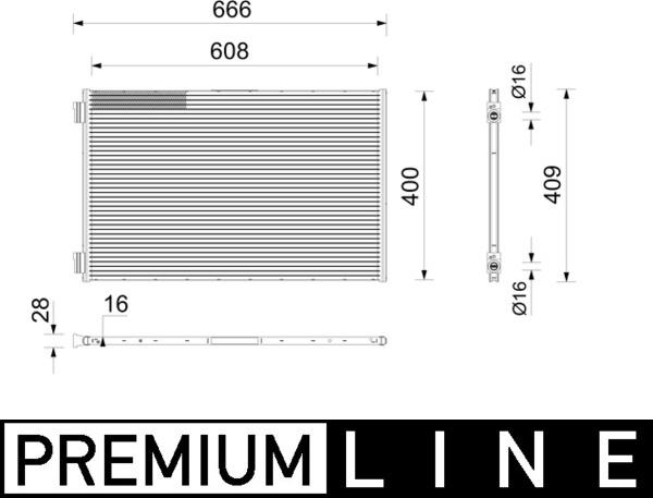 MAHLE AC 1191 000P - Конденсатор, кондиціонер autozip.com.ua