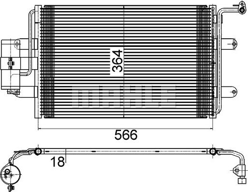 MAHLE AC 180 000S - Конденсатор, кондиціонер autozip.com.ua