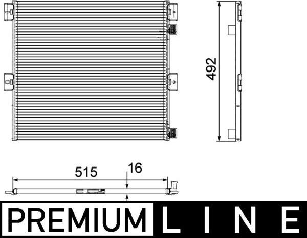 MAHLE AC 125 000P - Конденсатор, кондиціонер autozip.com.ua