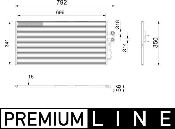 MAHLE AC 1202 000P - Конденсатор, кондиціонер autozip.com.ua