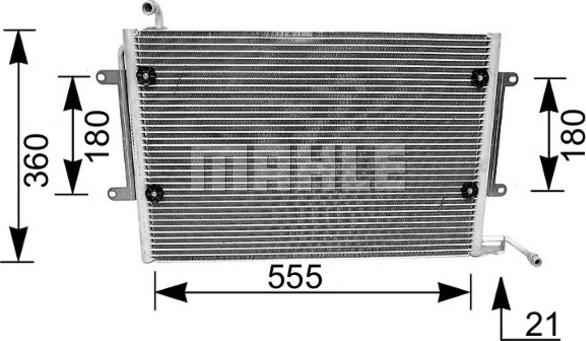 MAHLE AC 172 000S - Конденсатор, кондиціонер autozip.com.ua