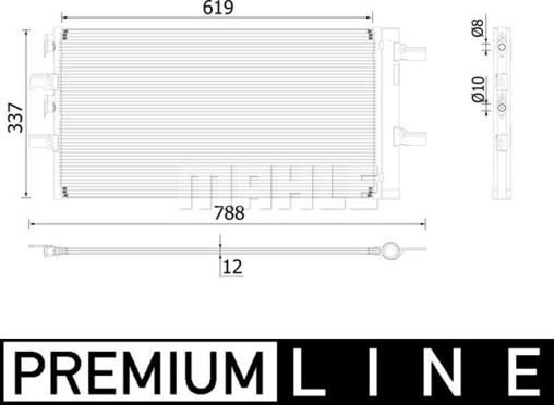 MAHLE AC 894 000P - Конденсатор, кондиціонер autozip.com.ua