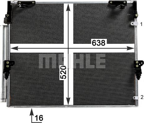 MAHLE AC 840 000P - Конденсатор, кондиціонер autozip.com.ua