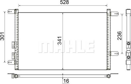 MAHLE AC 804 000S - Конденсатор, кондиціонер autozip.com.ua