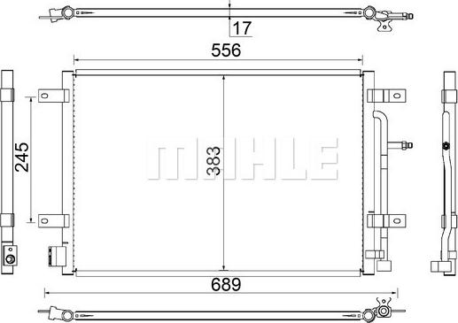MAHLE AC 812 000S - Конденсатор, кондиціонер autozip.com.ua