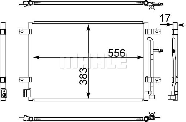 MAHLE AC 812 001S - Конденсатор, кондиціонер autozip.com.ua