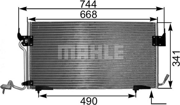 MAHLE AC 341 000P - Конденсатор, кондиціонер autozip.com.ua