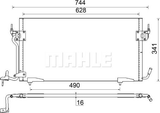 MAHLE AC 341 000S - Конденсатор, кондиціонер autozip.com.ua