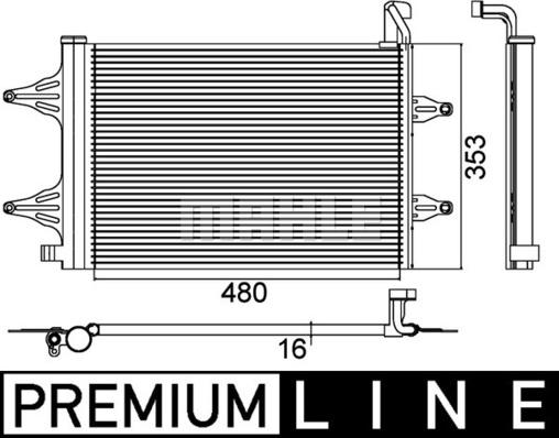 MAHLE AC 359 000P - Конденсатор, кондиціонер autozip.com.ua