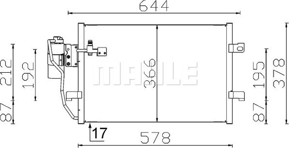 MAHLE AC 351 000S - Конденсатор, кондиціонер autozip.com.ua