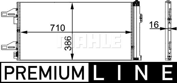 MAHLE AC 363 000P - Конденсатор, кондиціонер autozip.com.ua