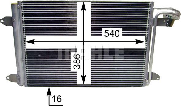 MAHLE AC 324 000S - Конденсатор, кондиціонер autozip.com.ua