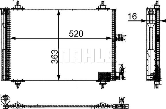 MAHLE AC 323 000P - Конденсатор, кондиціонер autozip.com.ua