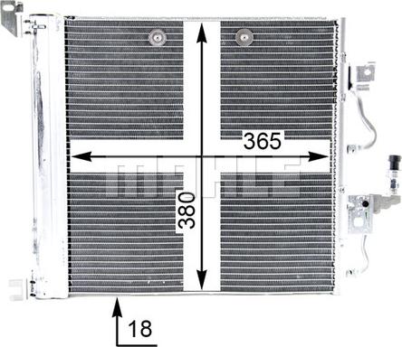 MAHLE AC 376 000P - Конденсатор, кондиціонер autozip.com.ua