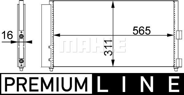 MAHLE AC 372 000P - Конденсатор, кондиціонер autozip.com.ua