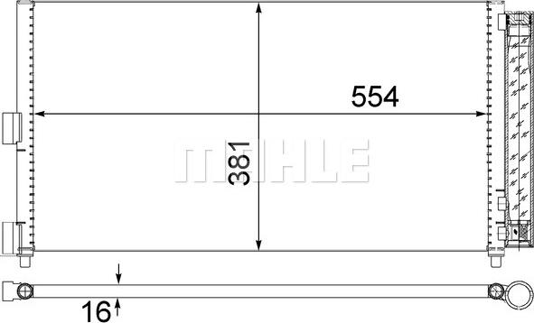 MAHLE AC 372 000S - Конденсатор, кондиціонер autozip.com.ua
