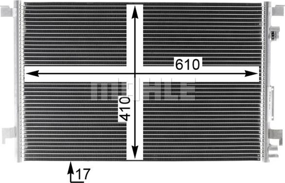 MAHLE AC 294 000P - Конденсатор, кондиціонер autozip.com.ua