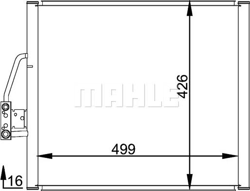 MAHLE AC 201 000P - Конденсатор, кондиціонер autozip.com.ua