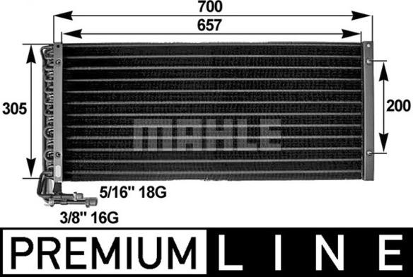 MAHLE AC 281 000P - Конденсатор, кондиціонер autozip.com.ua