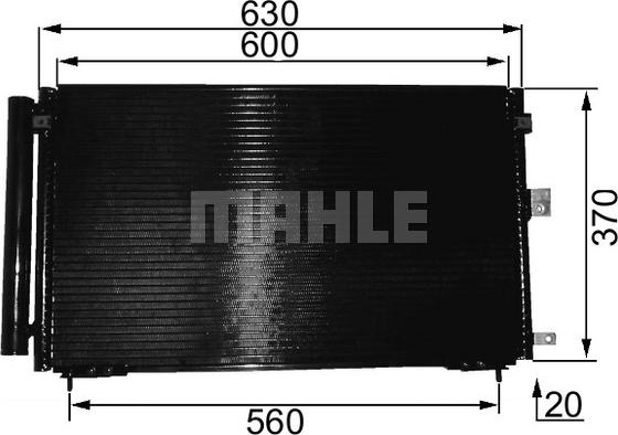 MAHLE AC 229 000S - Конденсатор, кондиціонер autozip.com.ua