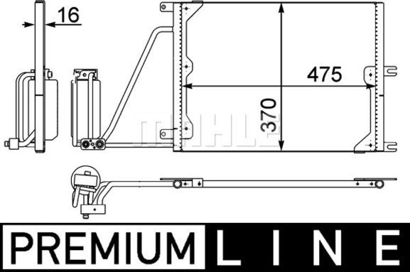 MAHLE AC 226 000P - Конденсатор, кондиціонер autozip.com.ua