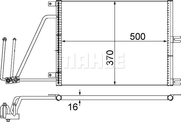 MAHLE AC 226 000S - Конденсатор, кондиціонер autozip.com.ua