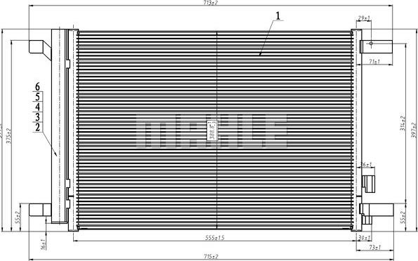 MAHLE AC 272 000S - Конденсатор, кондиціонер autozip.com.ua