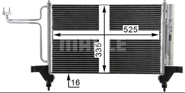 MAHLE AC 790 000P - Конденсатор, кондиціонер autozip.com.ua