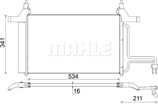 MAHLE AC 790 000S - Конденсатор, кондиціонер autozip.com.ua
