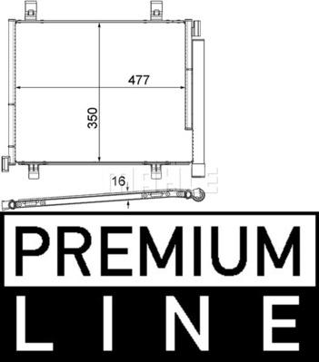 MAHLE AC 747 000P - Конденсатор, кондиціонер autozip.com.ua