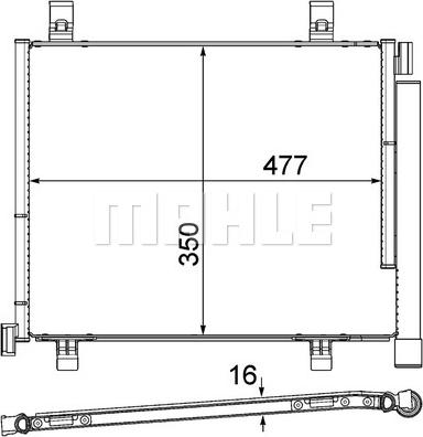 MAHLE AC 747 000P - Конденсатор, кондиціонер autozip.com.ua