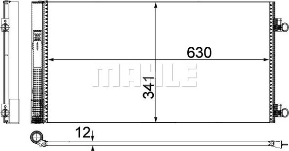 MAHLE AC 751 000P - Конденсатор, кондиціонер autozip.com.ua