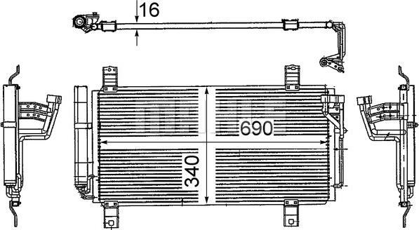 MAHLE AC 714 000S - Конденсатор, кондиціонер autozip.com.ua