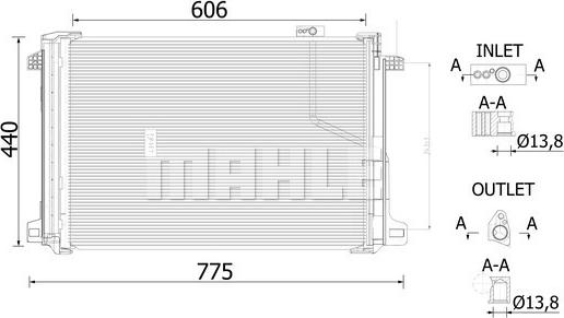 MAHLE AC 786 000S - Конденсатор, кондиціонер autozip.com.ua