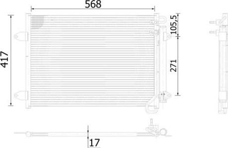 MAHLE AC 734 000S - Конденсатор, кондиціонер autozip.com.ua