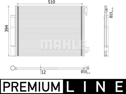 MAHLE AC 73 000P - Конденсатор, кондиціонер autozip.com.ua