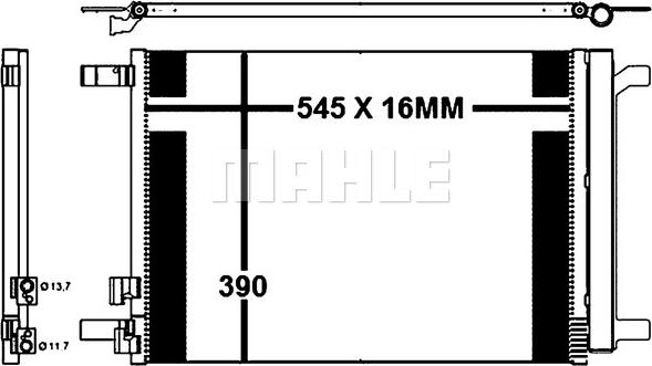 MAHLE AC 772 000P - Конденсатор, кондиціонер autozip.com.ua